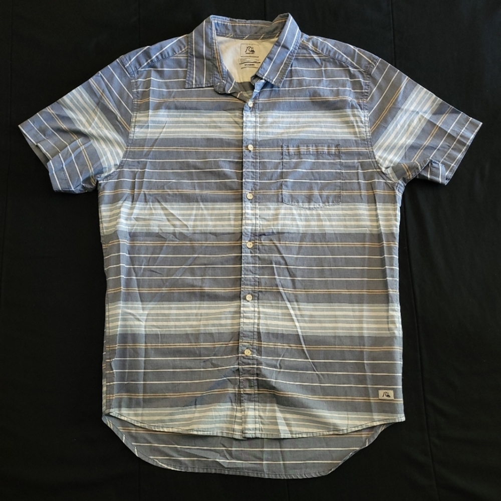 Quicksilver Button Down Shirt (Blue) - image 1